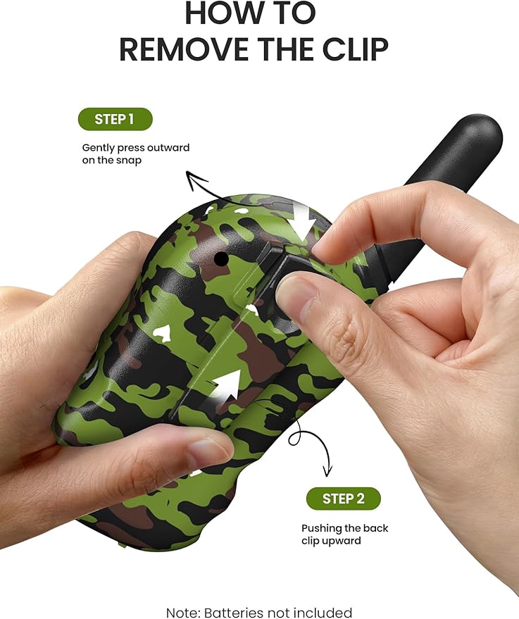 FOREDOM Walkie Talkies for Kids Walkie Talkies Long Range for Boys & Girls Age 3 to 12 Year Old Birthday Cool Army Toys - 3 Pack