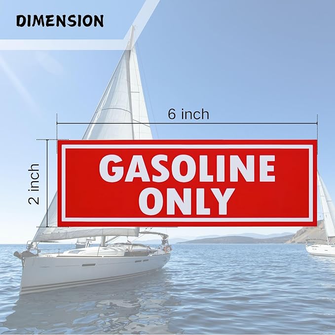 8PCS Diesel Only and Gasoline Only Decal Combo Vinyl Labels for Trucks Cars Fuel Caps Durable Weather Resistant 2 Inch x 6 Inch