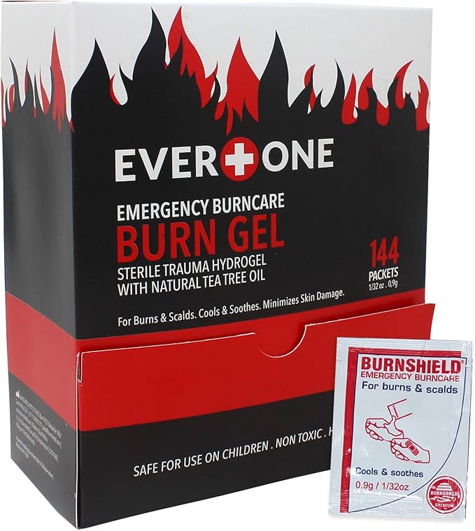 EverOne Emergency Burncare Burn Gel, 0.9g Packets, 144 Count