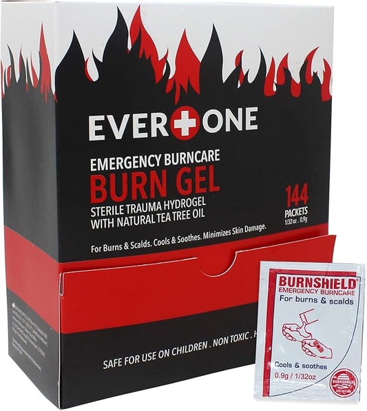 EverOne Emergency Burncare Burn Gel, 0.9g Packets, 144 Count