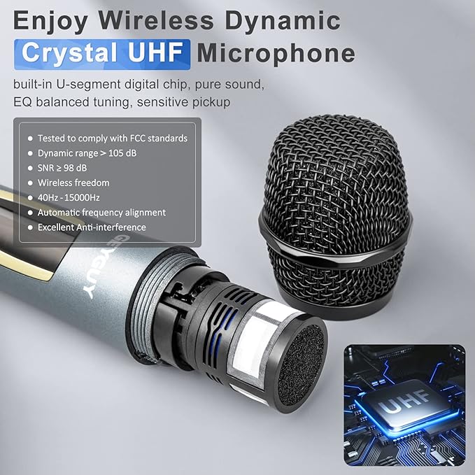 GTSK10-3 Portable Bluetooth PA Speaker & Karaoke Machine for Home, Adults, Kids & Family - 3-Way Wireless with 10" Subwoofer, Dual Mics, TWS for Parties & Outdoors