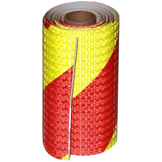 Reflective Tape Outdoor Waterproof 8 inch X 10 feet, High Visibility Hazard Conspicuity Safety Industrial Marking Tape