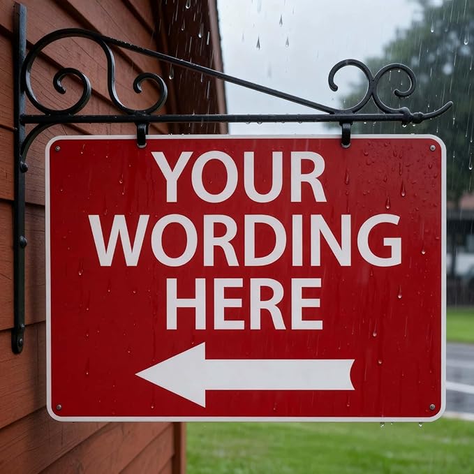 Custom Metal Sign for Business, Outside, Home, 14x10 Inches, Rust Free Aluminum, Engineer Grade Reflective Option, UV Protected, Weather/Fade Resistant