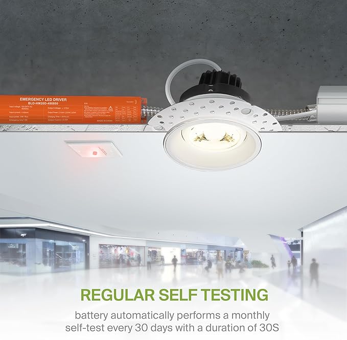 ASD Battery Back-Up Kit 15W - Suitable for LED Commercial Downlights ASD-CDL7, CD-P, CD-T - 90 Minutes Emergency Battery, 5000 Cycles of Standard Charge & Discharge - Damp Rated, UL Certified