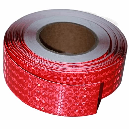 Red Reflective Tape Outdoor Waterproof 2 inch, High Visibility Warning Industrial Marking Tape, Safety Stickers (68 feet)