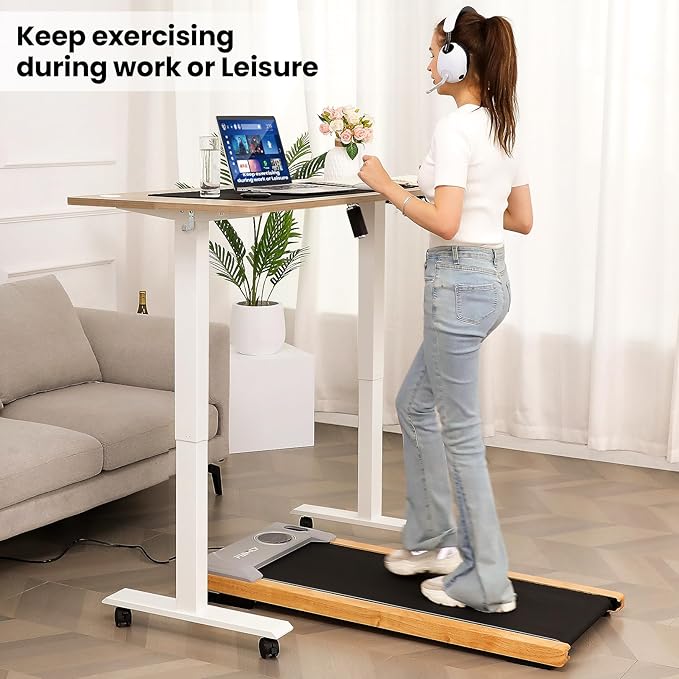 Electric Adjustable Height Standing Desk, 55×24 Inches Sit Stand Desk with Power Socket, 2 USB Ports, 3 Power Outlets, 4 Wheels,4 Memory Buttons Home Office Computer Workstations(White)