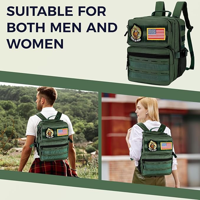 9L Mini Tactical Backpack for Men Women,Small Military Tactical Backpack for Sport,Gym,Hiking,Travel,Camping (Army Green)