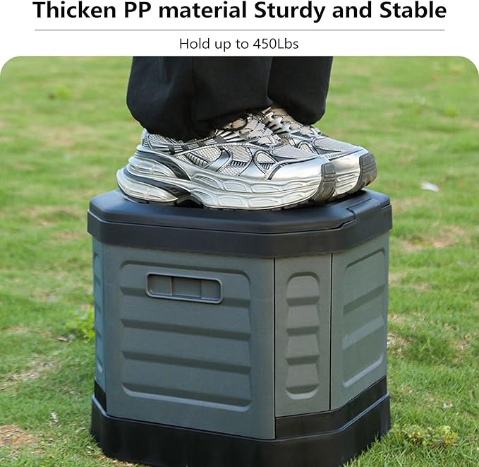 Portable Camping Toilet, Portable Travel Folding Toilet with Lid for Adults and Kids, Portable Potty for Camping, Hiking, Car Travel,Truck, RV, Boating, Road Trips, Beach