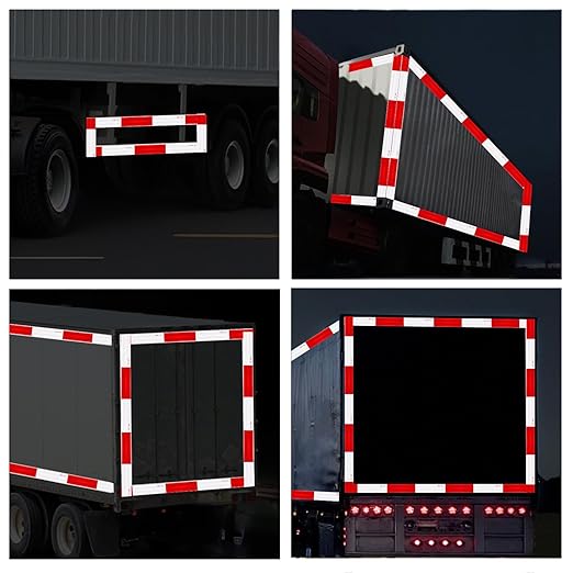 Reflective Tape, 2 Inch x 30 Feet - High Intensity - Red & White Reflective Safety Tape Waterproof Conspicuity for Trailer Reflector Trucks Bikes Baby Strollers Helmets