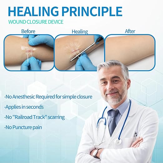 Emergency Laceration Closures, Zipstitch Wound Closure Device (2 Set) - Laceration Repair Without Stitches, Easy to Use Wound Closure Kit for Home, Outdoors
