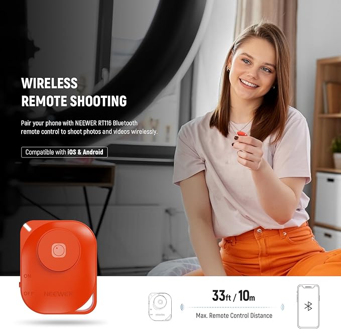 NEEWER 12" Ring Light with Stand Tripod Compatible with iPhone, 24W LED RGB Lighting with Phone Holder for Selfie Studio Photography Video Recording Makeup Lash Streaming, 2500-10000K CRI95+, RH12C