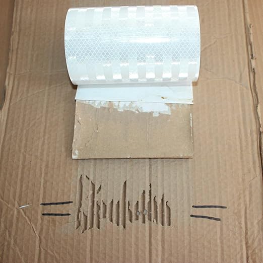 White Reflective Tape 6 inch Wide for Cars, Outdoor Waterproof High Visibility Safety Warning Reflector Sticker Strips (11 feet)