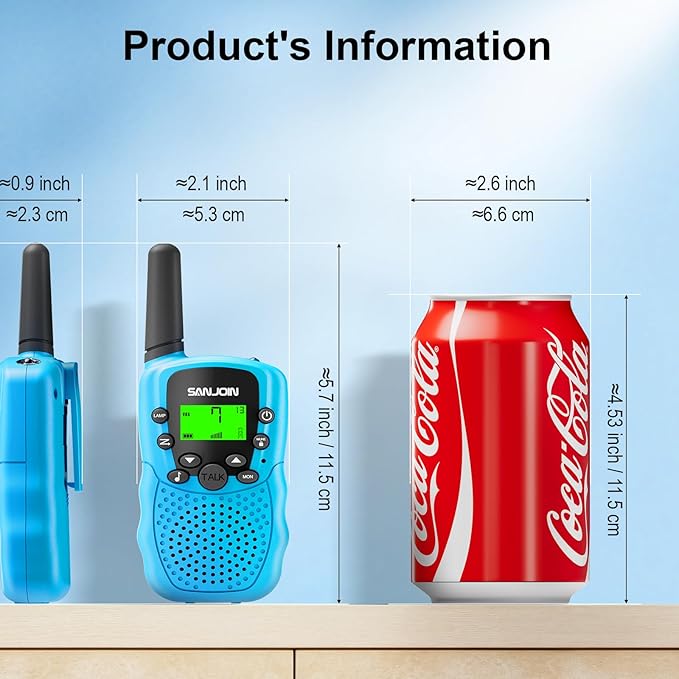 Walkie Talkies for Kids Toys Stocking Stuffers for Kid Boys Girls 4-6, 3 Miles Range Walkie Talkie to Camping, Outdoor, 4 Year Old Girl Birthday Gifts for 3 4 5 6 7 8 9 Year Old Boy Girl Gifts Age 6-8
