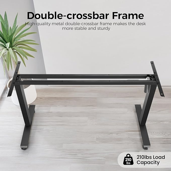 Electric Standing Desk with Wheels, 63'' x 24'' Standing Desk Adjustable Height with Charging Station, 2 USB Ports, 3 Power Outlets, 4 Caster, 27''-46'' Lifting Range Stand up Desk(Black)