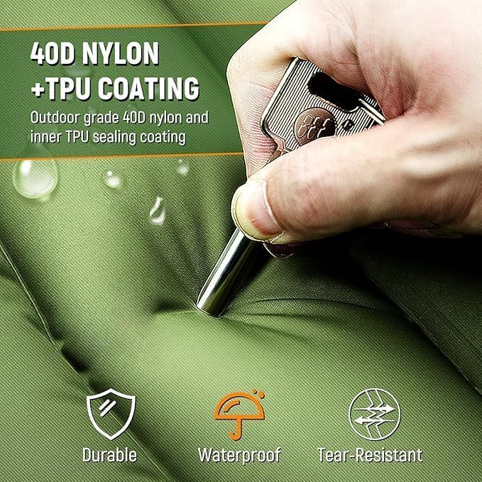 Camping Sleeping Pad,Ultralight Camping Mat with Pillow Built-in Foot Pump Inflatable Sleeping Pads Compact for Camping Backpacking Hiking