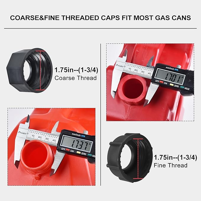 Gas Can Spout Replacement, Gas Can Nozzle Replacement (3 Kits-White). for 1/2/5/10 gallon gas cans. Upgraded replacement gas can spout with flexible nozzle, vent cap, thick rubber pad, spout cover