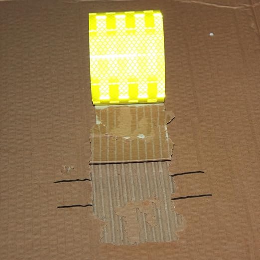Fluorescent Yellow Reflective Tape Outdoor Waterproof 3 inch, Non Fading High Visibility Warning Industrial Marking Tape (10 feet)