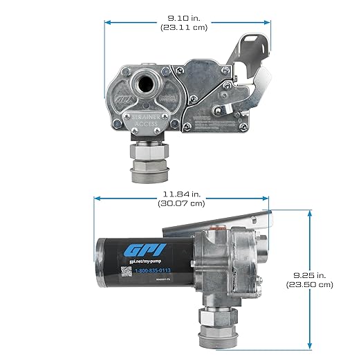 GPI M-1115S Fuel Transfer Pump, 12 GPM, 115V-AC, Pump Only, Spin Collar Mount (110000-87)