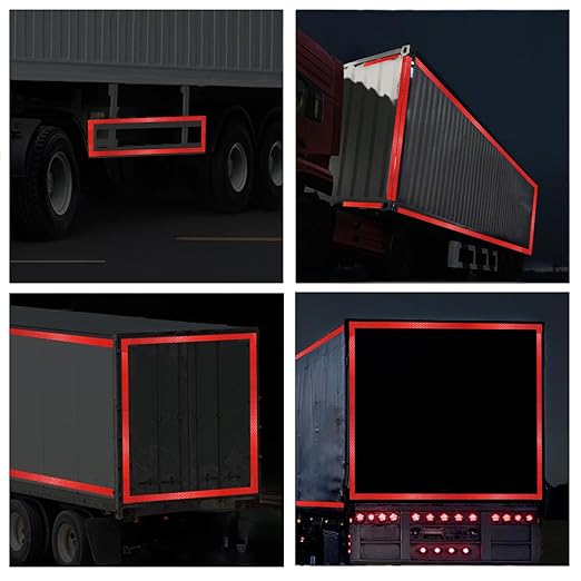 Reflective Tape, 1 Inch x 30 Feet - High Intensity - Red Reflective Safety Tape Waterproof Conspicuity for Trailer Reflector Trucks Bikes Baby Strollers Helmets