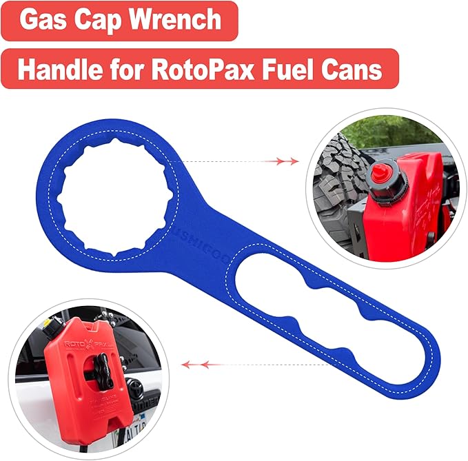 2-in-1 Combination Wrench For Rotopax Cap Wrench Fuel Can and Fuel/Water Pack Container Mounts T-Handle Tool, RX-LOX-PM LOX-PM RX-DLX-PM Portable Lock-Blue