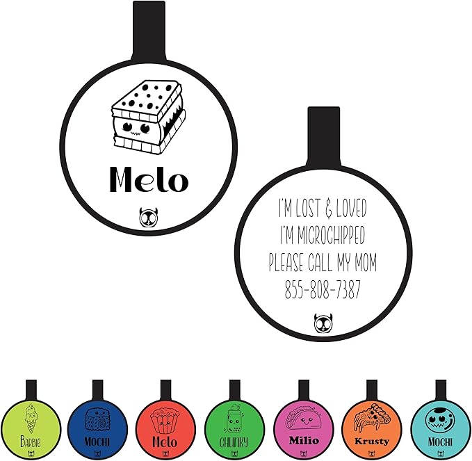 Silent Identification with Waterproof and Durable Silicone Dog Tags: Lightweight, Allergen-Free, and Customizable Round Foods White