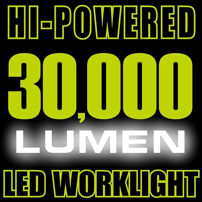 PowerSmith 30,000 Lumen Dual-Head LED Work Light with 80 in. Adjustable Metal Flip-Lock Tripod Stand and 10ft Grounded Power Cord