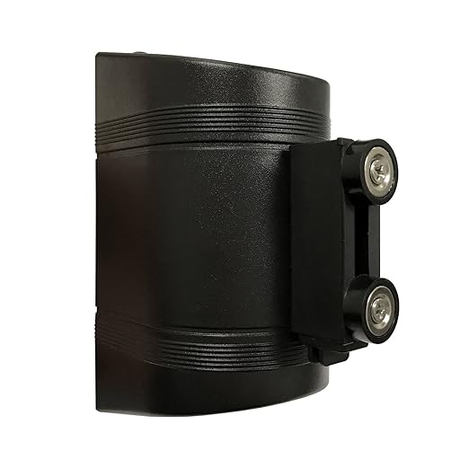 Magnetic Retractable Wall Barrier - Temporary Crowd Control Tool For Safety Queue Solution - 120" Belt Length Coverage with Strong Magnets by VIP Crowd Control (Black)