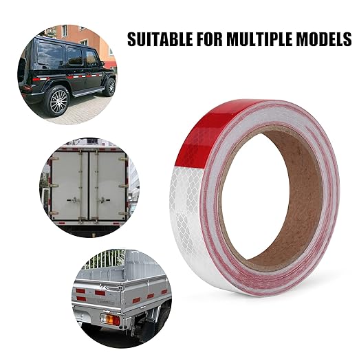 LLPT Reflective Tape 2” x 33 Ft DOT-C2 High Visibility Safety Tape Flexible Waterproof Intense Reflector for Trailer Truck Car RV Boat Camper Color Yellow (RT203Y)