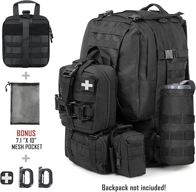LIVANS 1000D First Aid Bag Empty Medical Ifak Pouch Molle EMT Pouches Rip-Away Tactical Military Trauma Emergency Medic Bag