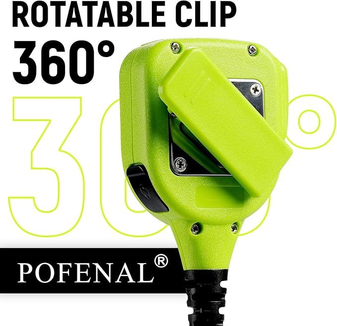 Waterproof Motorola Radio Speaker Mic for XPR3500e/XPR3300e - Remote Shoulder Microphone with 3.5mm Jack & Noise-Canceling, DMR Radio Accessories(Green)