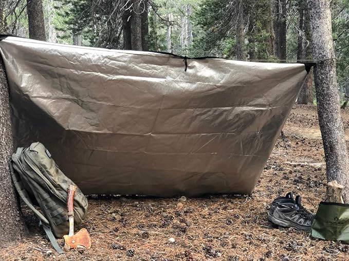 Arcturus Insulated Tarp | Reusable Heavy Duty Thermal Survival Blanket – 60 x 82 in, Reflects 90% Body Heat, Waterproof, Windproof, 3-Layer Design, Reinforced Grommets, Blue