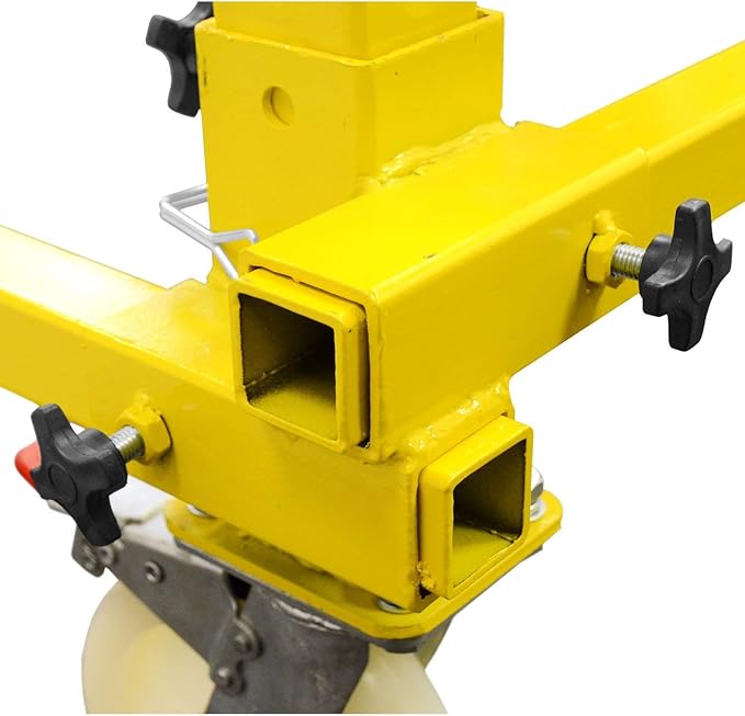 JEGS Auto Body Restoration Cart | 2000 LBS Capacity | Heavy-Duty Square Tube Steel Construction | Yellow Finish