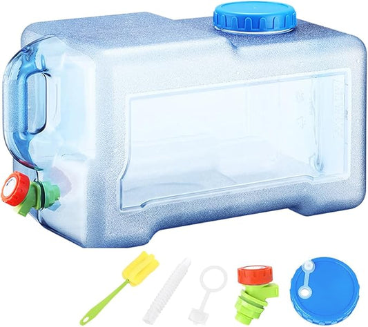 Camping Water Container - 3.17 Gallon Leakproof Bottle - Portable Square Water Container with Tap - for Hiking Picnic Camping Survival Outdoor Beverage