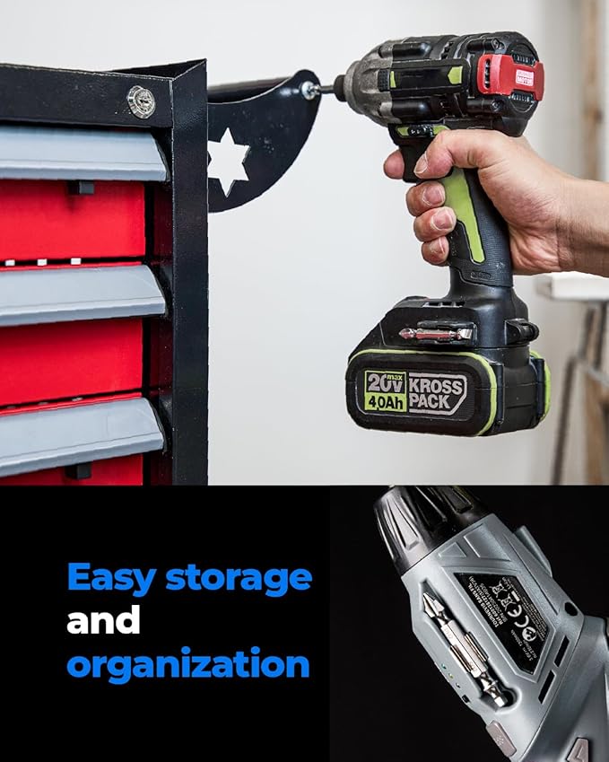 toolant Double-Ended Screwdriver Power Bit, 6Pcs 2 Inch PH2/SQ2,#2 Phillips /#2 Square Impact Driver Bits,Square Screwdriver Bit Set With Magnetic, Two Sides Screwdriver Bits Set with Storage
