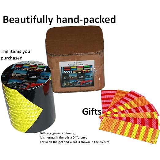 Industrial Reflective Tape 6 inch Wide for Bikes, Outdoor Waterproof High Visibility Safety Warning Adhesive Strips (66 feet)