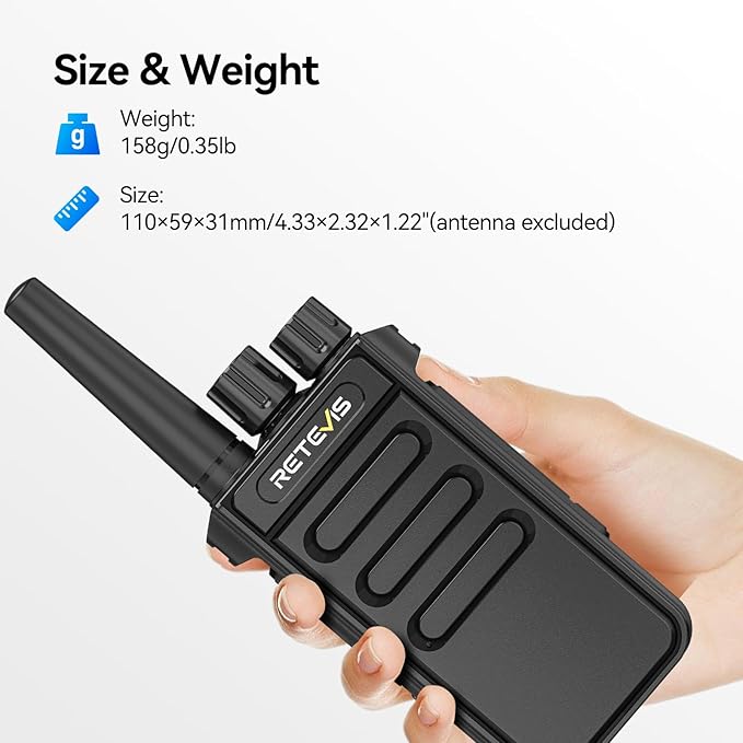 Retevis MateTalk P4 Digital Walkie Talkies with Earpice, Dual Mode, Compatible with Motorola Radio,Long Range Waterproof 2 Way Radio for Adults, Rechargeable, Type-C, VOX, DMR Radio for Hotel(2 Pack)