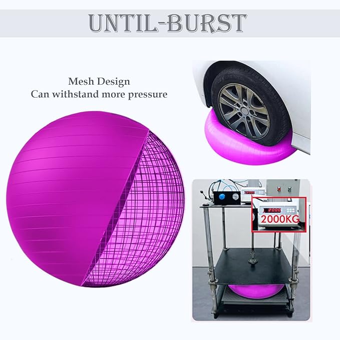 Soft Exercise ball, Anti-Burst Yoga Ball Chair Supports 2200lbs, Workout Equipment w/ Pump for Pregnancy Medicine Birthing Physical Therapy Stability Excersing Birth Swiss Fitness Gym Physio Labor Abs