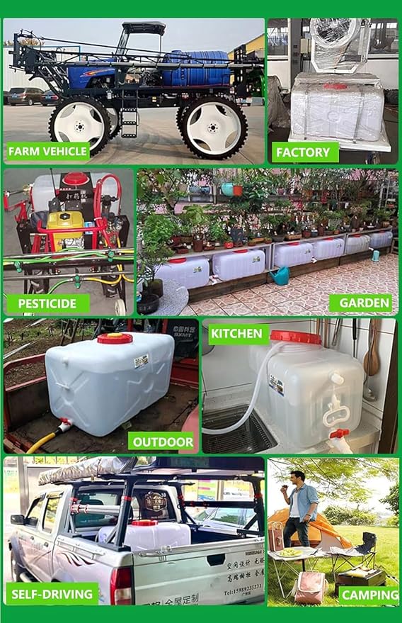 Water Storage Tank for Camping Plastic Large Capacity Water Tank Water Container with Spigot for Emergency Storage Household Outdoor Camping RV Self-Driving Tour(Size:25L/6.6gallon)