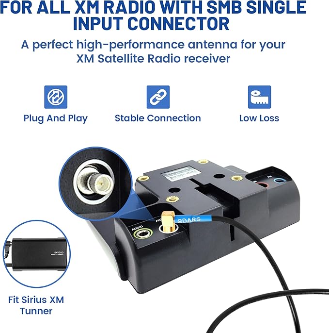 Anina 23FT Sirius XM Radio Antenna with Magnetic Compatible with All Sirius and XM Satellite Radio Receiver, GPS Antenna