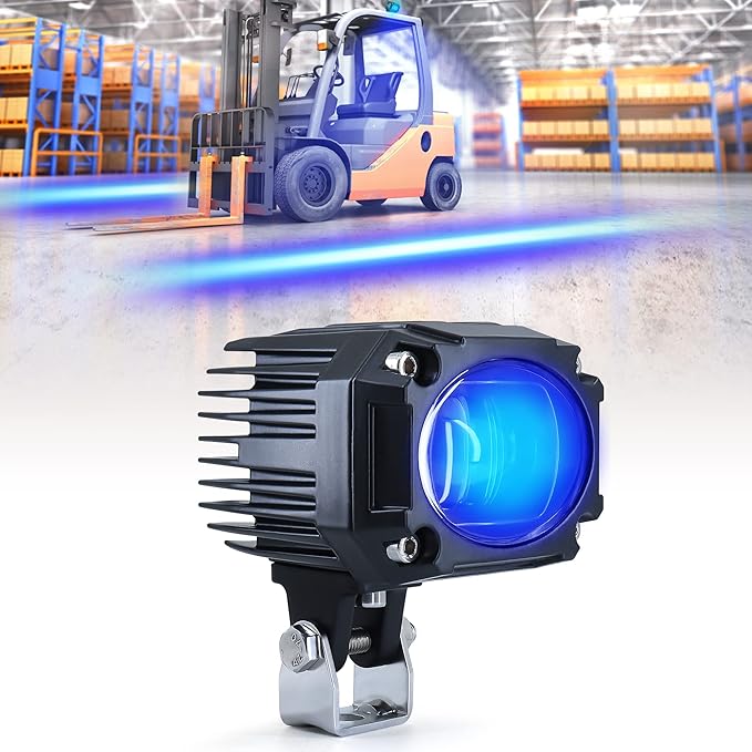 eTzone New LED Forklift Light Blue LED Straight Line Forklift Safety Light 10W DC 10-80V Warehouse Hazardous Area Warning Light
