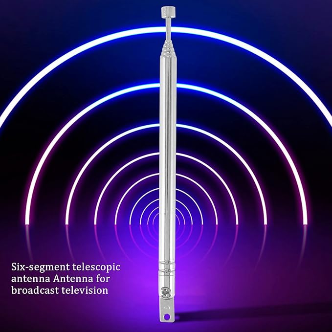 Replacement 39cm 6 Sections Telescopic Antenna Aerial for Radio TV