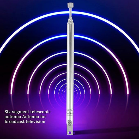 Replacement 39cm 6 Sections Telescopic Antenna Aerial for Radio TV
