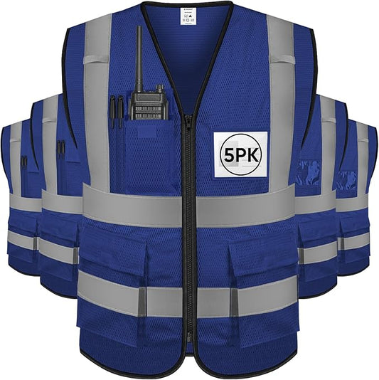 TICONN Reflective Safety Vest High Visibility Class II Mesh Vest for Women & Men Meets ANSI Standards
