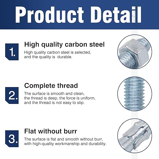 1/2" x 3-1/2" Wedge Anchor, for Cement and Concrete only, zinc-Plated Carbon Steel Screws and lag Bolts （10 pcs