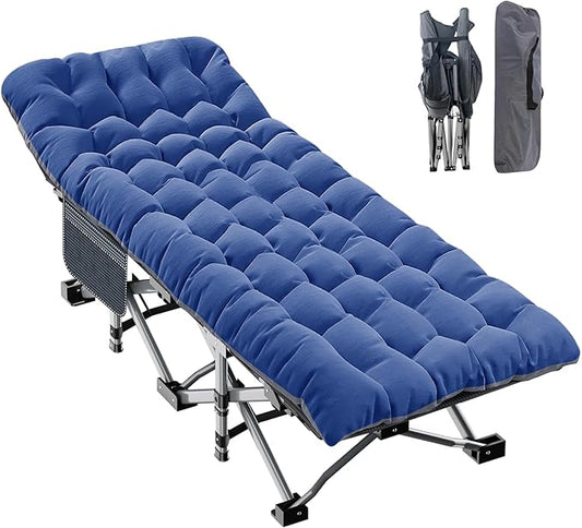 ABORON Heavy-Duty Folding Guest Bed for Adults, 500lb Capacity, Portable Extra Cot with 1249D Double Layer, Ideal for Indoor Guest Stays & Temporary Home Use