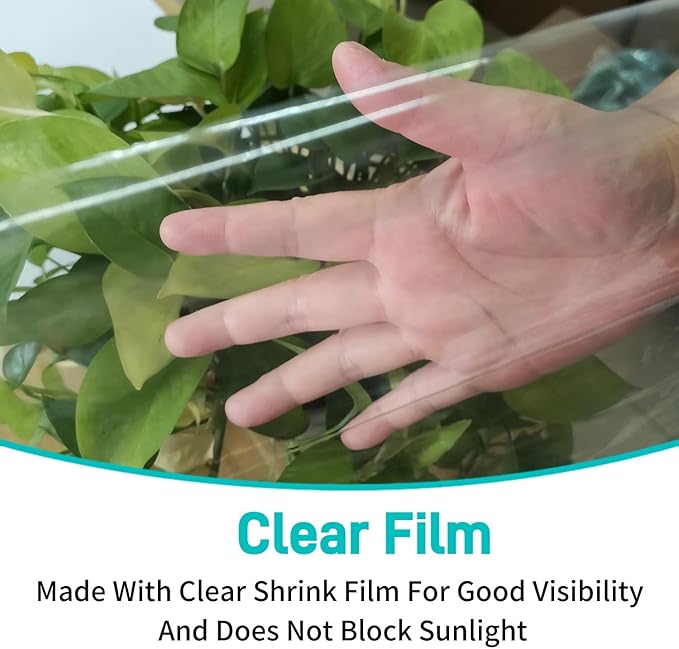 Indoor Window Insulation Kit, Clear Window Film Keeps Cold Drafts Out and Warm Air in (3W(62x126IN))