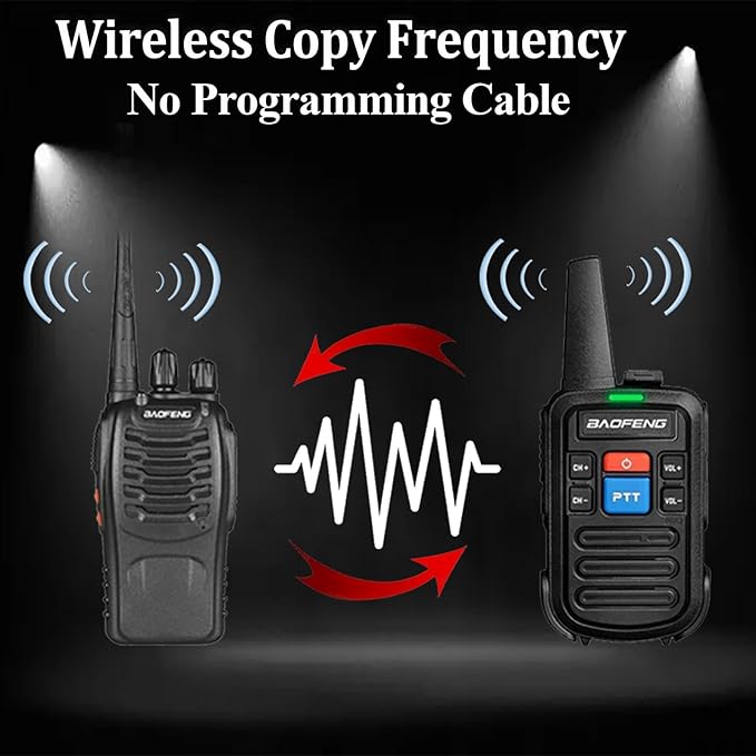 BAOFENG BF-888S Plus Walkie Talkie with Wireless Copy Frequency Type C Charging Walkie Talkie 16 Channel 1500mAh Adults Long Range Handheld Two-Way Radio for Team Business Hunting(Black,12PCS)
