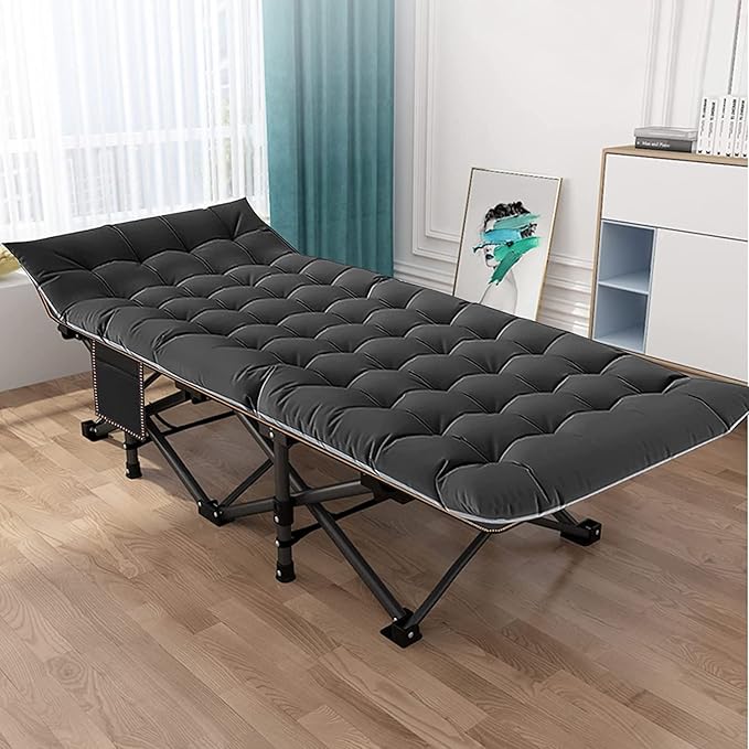 ABORON Heavy-Duty Folding Guest Bed for Adults, 500lb Capacity, Portable Extra Cot with 1242D Double Layer, Ideal for Indoor Guest Stays & Temporary Home Use