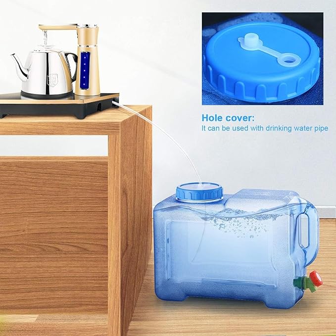 Camping Water Container - 3.17 Gallon Leakproof Bottle - Portable Square Water Container with Tap - for Hiking Picnic Camping Survival Outdoor Beverage