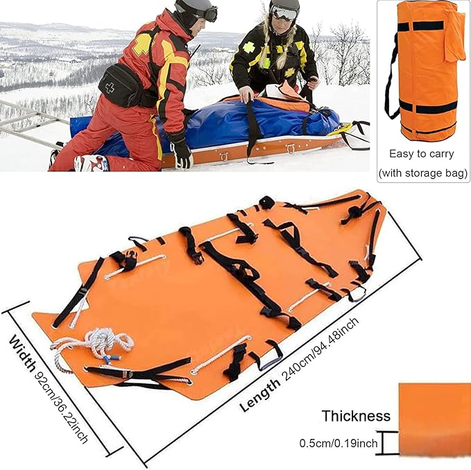 Portable Rescue Stretcher - Multifunctional Folding Emergency Stretcher for Medical Use, Ideal for Emergency Rescue Situations